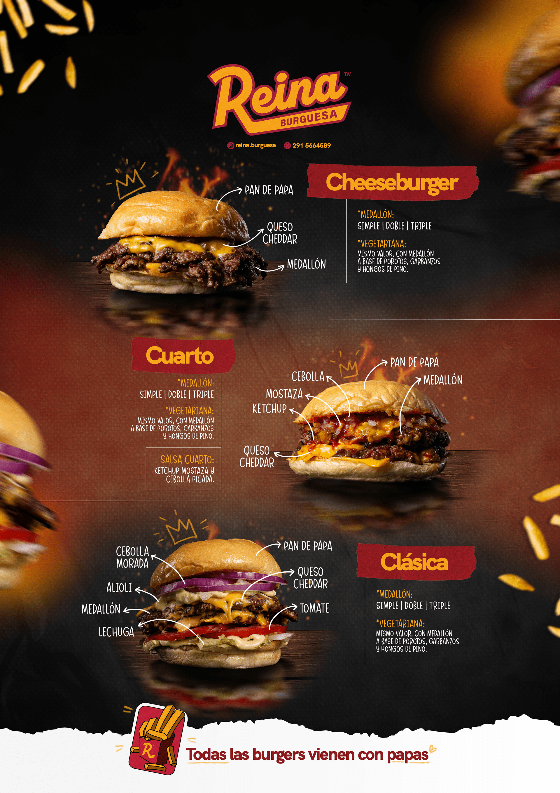 menu reina burguesa